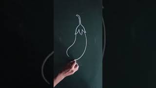 how to draw brinjal#drawing #easy #art #vegetable #lineart #ytshorts #baigan #shorts #simple