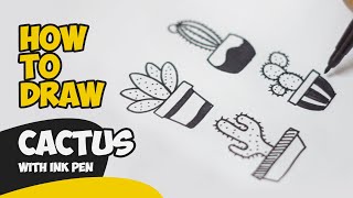 #1 How to Draw a Simple Doodle Cactus - Easy Drawing Tutorial