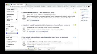 Ageline on EBSCO 6 - Saving and exporting
