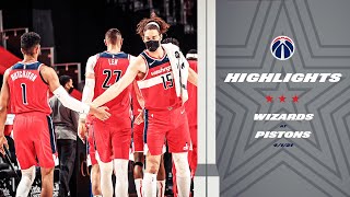 Highlights: Wizards at Pistons - 4/1/21