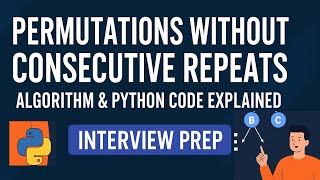 Python Coding Interview: Generate Permutations Without Adjacent Repeats (Step-By-Step)