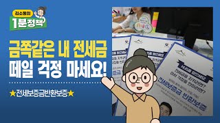 전세보증금반환보증 제도로 내 전세금 지키세요! | 김소통의 1분 정책