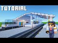 Minecraft Tutorial: How To Make A Modern Train Station 