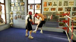 Conor Burns sparring Peter Turley and Sonny Upton