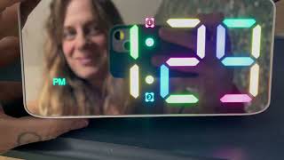 You Won't Believe All The Features on this RGB Digital Mirror Alarm Clock #founditonamazon #alarm