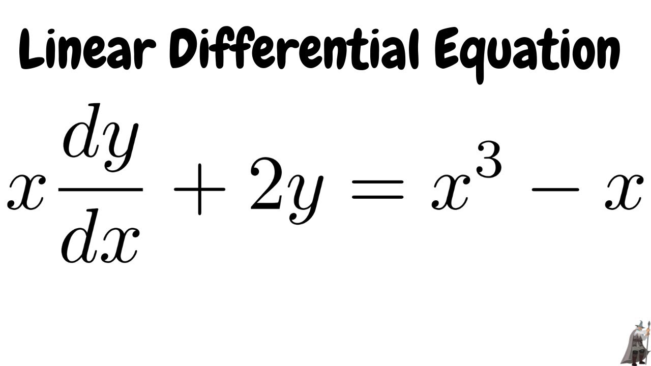 Solving A First Order Linear Differential Equation - YouTube