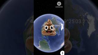 I found poop Emoji on googlemap and google earth#short#map#googlevideo