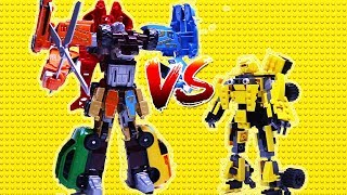 Transformers Stop Motion - Bumblebee, Super Wings, Tobot w/ Lego Animation Robot car
