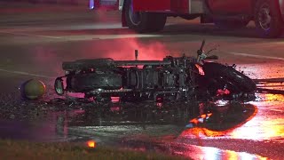 Fiery Fatal Motorcycle Crash | Houston