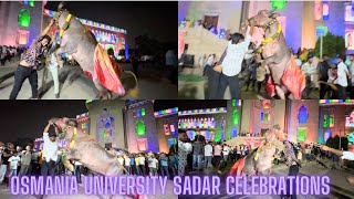 #Osmania University Sadar Celebrations 2024  || Bulls Lifting At Osmania University Students | Sadar