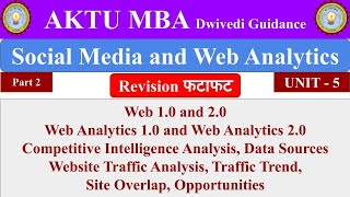 9| Web Analytics 1.0, WA 2.0, Competitive Intelligence Analysis, Website Traffic Analysis, mba