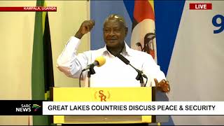 President Yoweri Museveni addresses the Great Lakes meeting