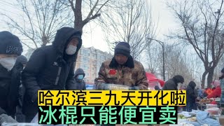 35岁小龙第一次经历东北三九天温度零上，摆摊卖冰棍都化啦咋办啊