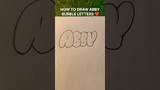 Abby Name in Bubble Letters 💕 | Easy & Cute Lettering Tutorial