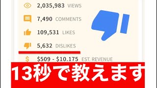 【最新】YouTube低評価見る方法！！！！