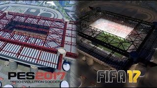 Fifa 17 Vs Pes 17 Stadiums San Siro Giuseppe Meazza Stadium Barcelona Ac Milan Inter Milan