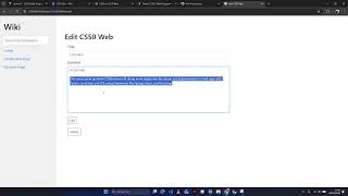CS50's Web Programming with Python and JavaScript : Project 1