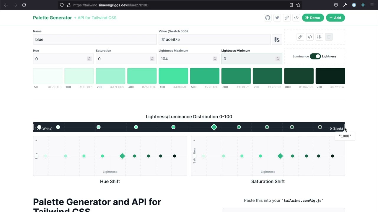 Using The Tailwind Css Palette Generator And Api Simeongriggs Dev Using The Tailwind Css Palette Generator And Api Simeongriggs Dev