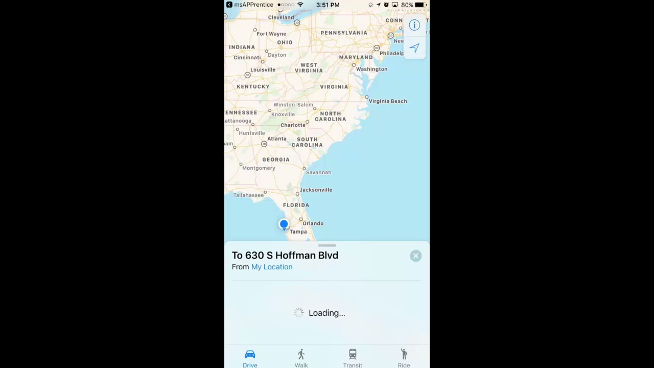 Get directions in myServiceApprentice – iOS
