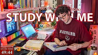 STUDY WITH ME LIVE POMODORO | 12 HOURS STUDY CHALLENGE ✨ Harvard Student, Relaxing Rain Sounds