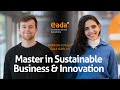 Master in Sustainable Business & Innovation - The experience of Daragh & Gala | EADA Business School