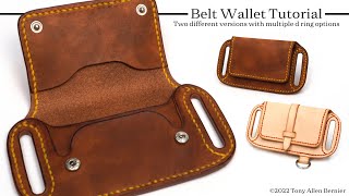 How To Make a Leather Belt Wallet.