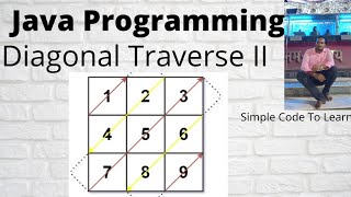 Java Diagonal Traverse Program II || Leetcode 498 || Print Matrix Diagonally || Java Matrix