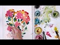 the secret to relaxing loose watercolor flowers how to paint splashy easy intuitive florals