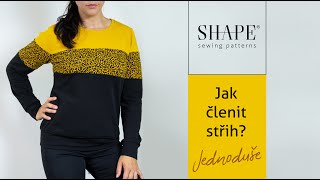 Jak na jednoduché členění střihu - mikina (color blocking)