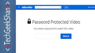 Password Protect Online s-Dailymotion