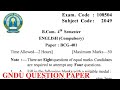 Gndu BCom 4th Semester English Compulsory Question Paper || Bcom 4th Semester English Question Paper