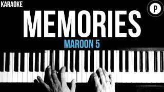 Maroon 5 - Memories Karaoke Slower Acoustic Piano Instrumental Cover Lyrics