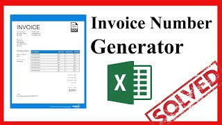 How to generate invoice number automatically in excel