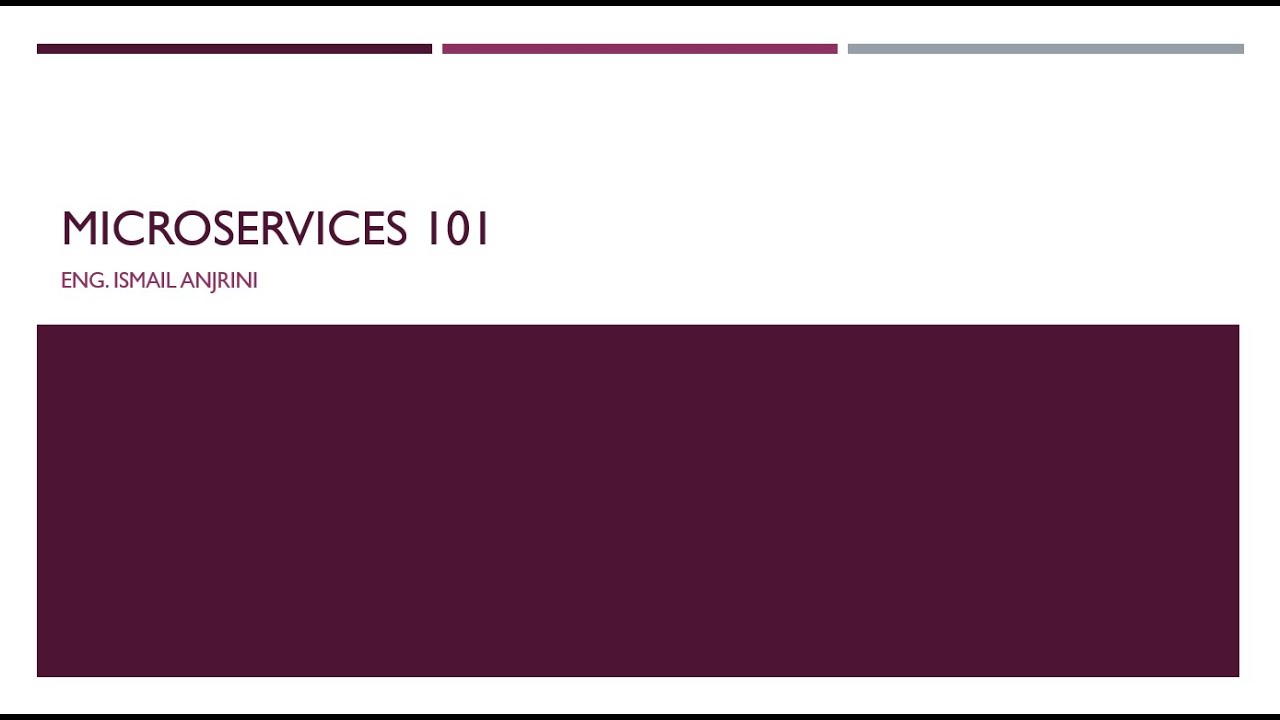 Microservices 101 Youtube
