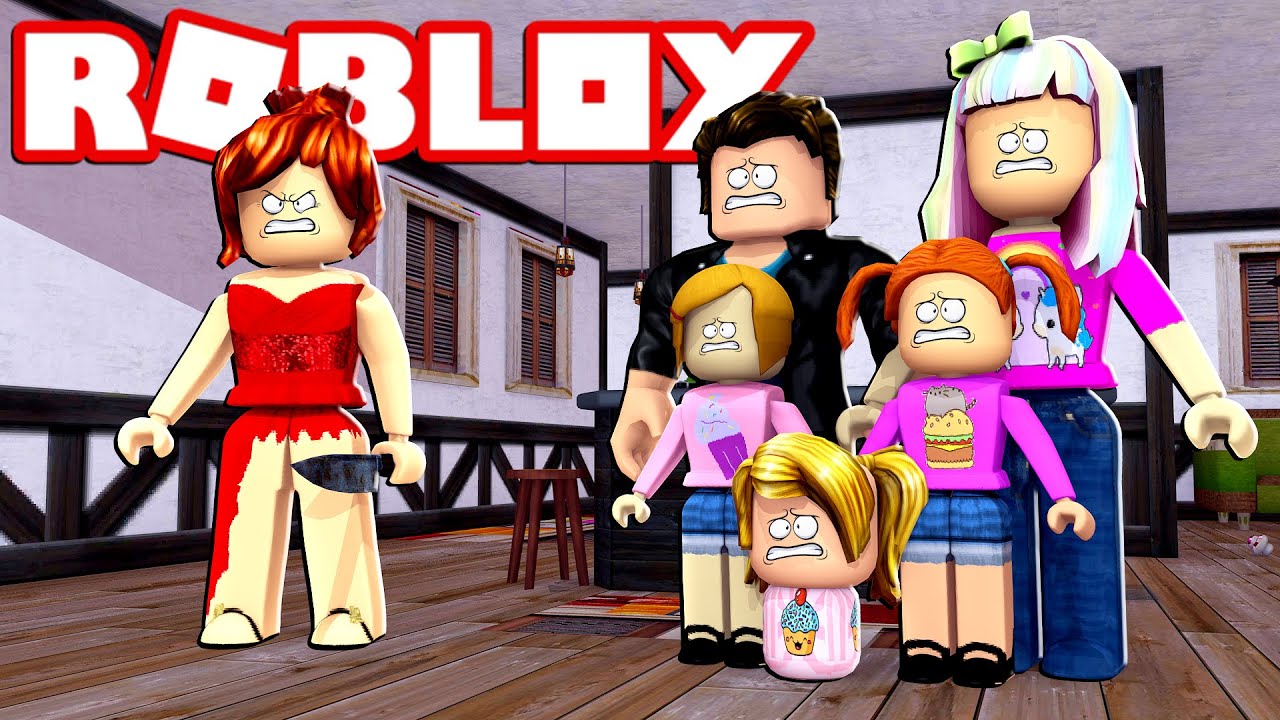 Happy Roblox Family | Survive The Red Dress Girl! - YouTube