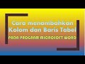 Materi TIK Kelas 5 Tentang Cara Menambah Kolom dan Baris Pada Tabel di Microsoft Word