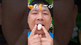 Eat Halloween Emoji Food 🎃👻🌜☠️👁 Mukbang #halloween #shorts #tiktok