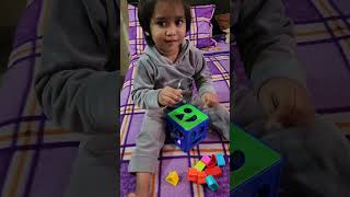 Aadya playing with puzzle cube #viralvideo #puzzle #cute