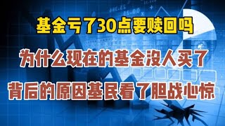 基金亏了30点要赎回吗？为什么没人买，原因曝光基民看了胆战心惊