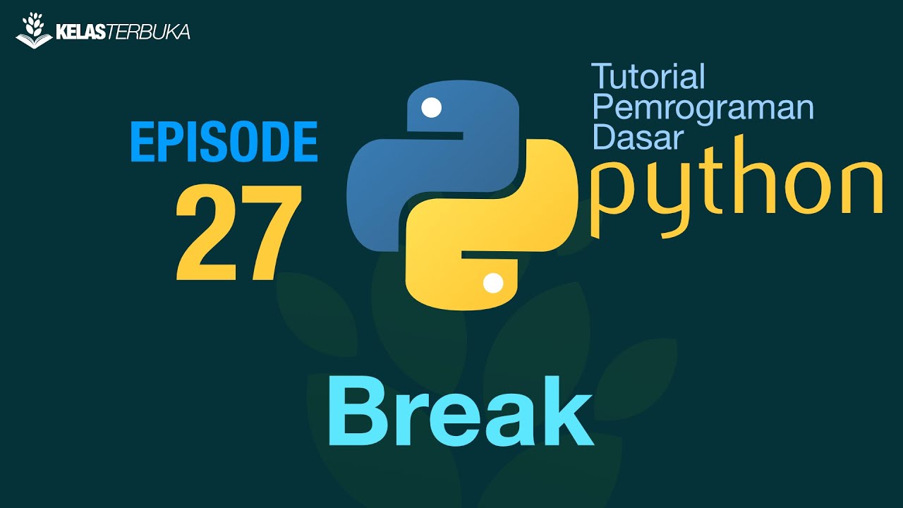 Belajar Python Dasar 27 Break Youtube