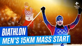 Biathlon - Men's 15km Mass Start | Full Replay | #Beijing2022