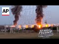 Fuel depot on fire after drone attack in Russia’s Rostov region