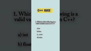 C++ interview questions | C++ QUIZ for beginners #cpp #cppprogramming #quiz #problemsolving