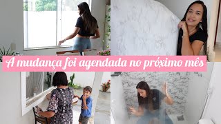 A mudança ficou programada para fevereiro! Últimos detalhes para mudar! Minha mãe já veio ficar aqui