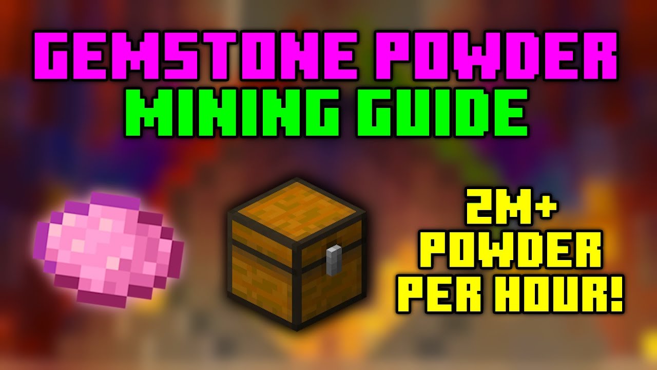 The Full Gemstone Powder Mining Guide Hypixel Skyblock Youtube