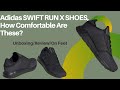 Adidas Swift Run X Shoes Review on Feet Black H04305 - Most Comfortable Sneakers For Work, Part 2