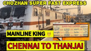 🚂Chozhan super fast express  | chennai egmore to Thanjavur train travel vlog | Mainline raja |