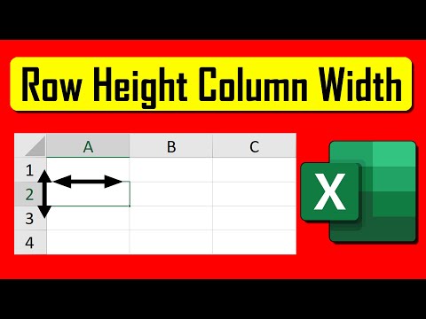 Use the keyboard to change row height and column width in Excel