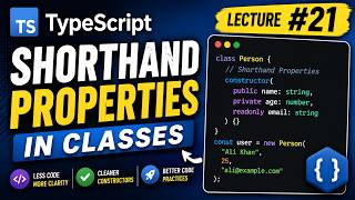 #21 TypeScript Shorthand Properties in Classes #typescript #javascript #coding #programming
