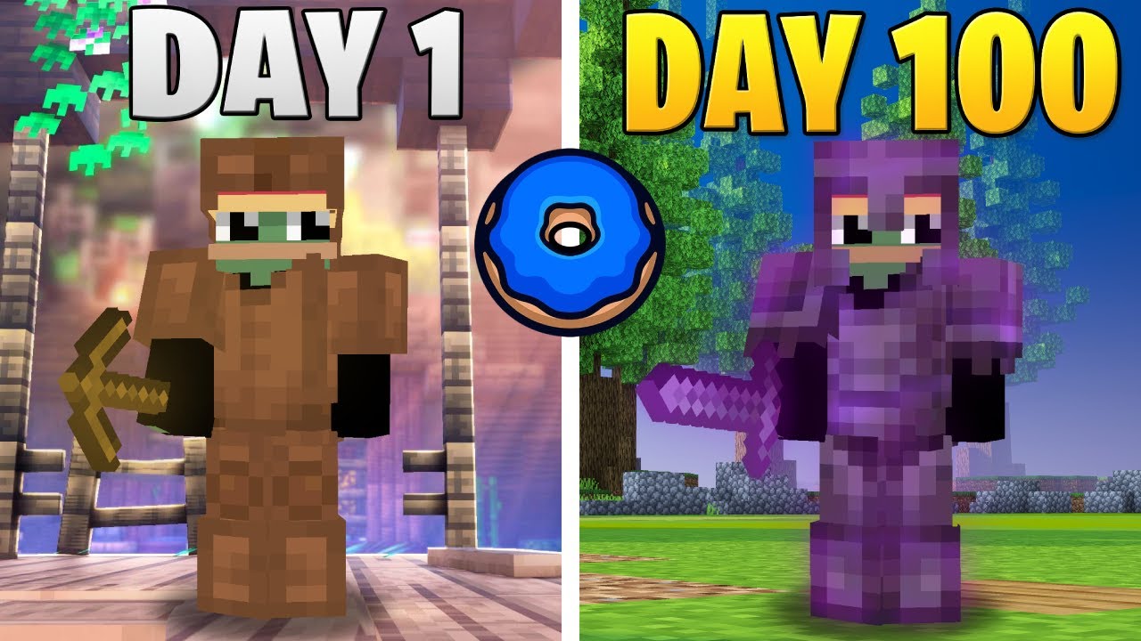 I Survived 17 Days On The Donut Smp Youtube
